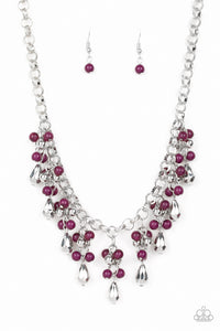 Paparazzi "Travelling Trendsetter" Purple Necklace & Earring Set Paparazzi Jewelry