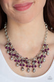 Paparazzi "Travelling Trendsetter" Purple Necklace & Earring Set Paparazzi Jewelry