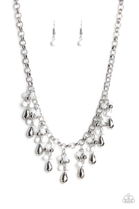 Paparazzi "Travelling Trendsetter" White Necklace & Earring Set Paparazzi Jewelry