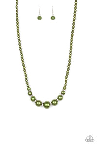 Paparazzi "SoHo Sweetheart" Green Necklace & Earring Set Paparazzi Jewelry