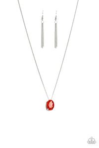 Paparazzi "Extra Ice" Red Necklace & Earring Set Paparazzi Jewelry