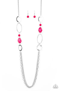 Paparazzi VINTAGE VAULT "Jewel Jubilee" Pink Necklace & Earring Set Paparazzi Jewelry
