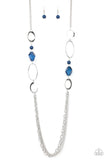 Paparazzi VINTAGE VAULT "Jewel Jubilee" Blue Necklace & Earring Set Paparazzi Jewelry