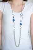 Paparazzi VINTAGE VAULT "Jewel Jubilee" Blue Necklace & Earring Set Paparazzi Jewelry