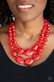 Paparazzi "Beach Glam" Red Necklace & Earring Set Paparazzi Jewelry