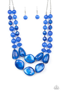 Paparazzi "Beach Glam" Blue Necklace & Earring Set Paparazzi Jewelry