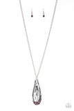 Paparazzi VINTAGE VAULT "Metro Storm" Purple Necklace & Earring Set Paparazzi Jewelry