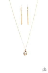 Paparazzi "Timeless Tranquility" Gold Necklace & Earring Set Paparazzi Jewelry