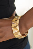 Paparazzi "Metallic Geode" Gold Bracelet Paparazzi Jewelry