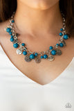 Paparazzi "Guru Garden" Blue Necklace & Earring Set Paparazzi Jewelry