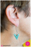 Paparazzi "At This Point" FASHION FIX Turquoise Blue Stone Point Design Necklace & Earring Set Paparazzi Jewelry