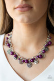 Paparazzi "Guru Garden" Purple Necklace & Earring Set Paparazzi Jewelry