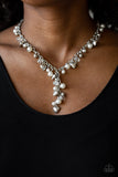 Paparazzi "Vintage Heartthrob" White Necklace & Earring Set Paparazzi Jewelry
