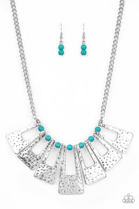 Paparazzi "Terra Takeover" Blue Necklace & Earring Set Paparazzi Jewelry