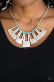 Paparazzi "Terra Takeover" Blue Necklace & Earring Set Paparazzi Jewelry