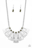 Paparazzi "Terra Takeover" Green Necklace & Earring Set Paparazzi Jewelry