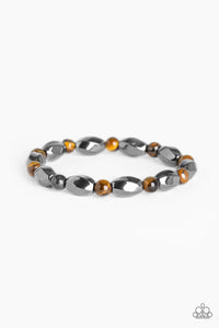 Paparazzi "To Each Their Own" Brown Faceted Stone Bead Bracelet Paparazzi Jewelry