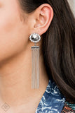 Paparazzi VINTAGE VAULT "Tassel Throwback" FASHION FIX White Post Earrings Paparazzi Jewelry