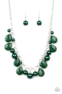 Paparazzi "Pacific Posh" Green Necklace & Earring Set Paparazzi Jewelry