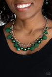 Paparazzi "Pacific Posh" Green Necklace & Earring Set Paparazzi Jewelry