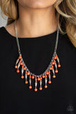 Paparazzi VINTAGE VAULT "Earth Conscious" Orange Necklace & Earring Set Paparazzi Jewelry