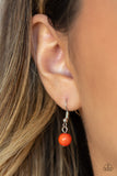 Paparazzi VINTAGE VAULT "Earth Conscious" Orange Necklace & Earring Set Paparazzi Jewelry