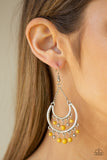 Paparazzi "Free-Spirited Spirit" Yellow Earrings Paparazzi Jewelry