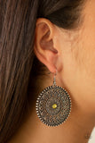 Paparazzi VINTAGE VAULT "WHEEL and Grace" Yellow Earrings Paparazzi Jewelry