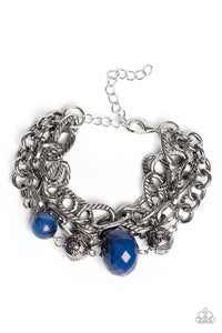 Paparazzi "Mega Malibu" Blue Bracelet Paparazzi Jewelry