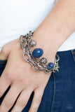 Paparazzi "Mega Malibu" Blue Bracelet Paparazzi Jewelry