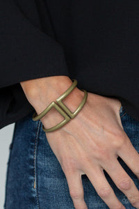 Paparazzi VINTAGE VAULT REPO "Geo Glam" Brass Bracelet Paparazzi Jewelry