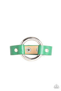 Paparazzi "Rustic Rodeo" Green Wrap Bracelet Paparazzi Jewelry