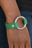 Paparazzi "Rustic Rodeo" Green Wrap Bracelet Paparazzi Jewelry