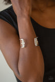 Paparazzi VINTAGE VAULT "Glam Power" White Bracelet Paparazzi Jewelry