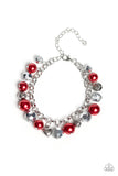 Paparazzi VINTAGE VAULT "Cupid Couture" Red Bracelet Paparazzi Jewelry