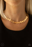 Paparazzi "Spot Check" Gold Choker Necklace & Earring Set Paparazzi Jewelry