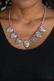 Paparazzi "Terra Trailblazer" Pink Necklace & Earring Set Paparazzi Jewelry