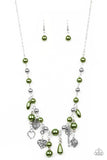 Paparazzi "Renaissance Romance" Green Necklace & Earring Set Paparazzi Jewelry
