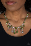 Paparazzi "Renaissance Romance" Green Necklace & Earring Set Paparazzi Jewelry