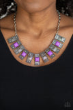 Paparazzi VINTAGE VAULT "The MANE Contender" Purple Necklace & Earring Set Paparazzi Jewelry