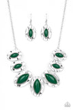 Paparazzi "Terra Color" Green Necklace & Earring Set Paparazzi Jewelry