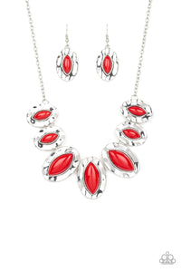 Paparazzi "Terra Color" Red Necklace & Earring Set Paparazzi Jewelry