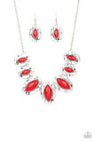 Paparazzi "Terra Color" Red Necklace & Earring Set Paparazzi Jewelry