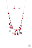 Paparazzi "Renaissance Romance" Red Necklace & Earring Set Paparazzi Jewelry