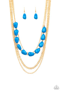 Paparazzi "Trend Status" Blue Necklace & Earring Set Paparazzi Jewelry