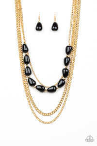 Paparazzi "Trend Status" Black Necklace & Earring Set Paparazzi Jewelry