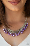 Paparazzi VINTAGE VAULT "Duchess Dior" Purple Necklace & Earring Set Paparazzi Jewelry