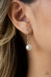 Paparazzi VINTAGE VAULT "Duchess Dior" White Necklace & Earring Set Paparazzi Jewelry