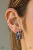 Paparazzi "Texture Twist" Silver Studded Clip On Earrings Paparazzi Jewelry