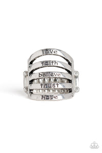 Paparazzi "Never Lose Faith" Silver Ring Paparazzi Jewelry